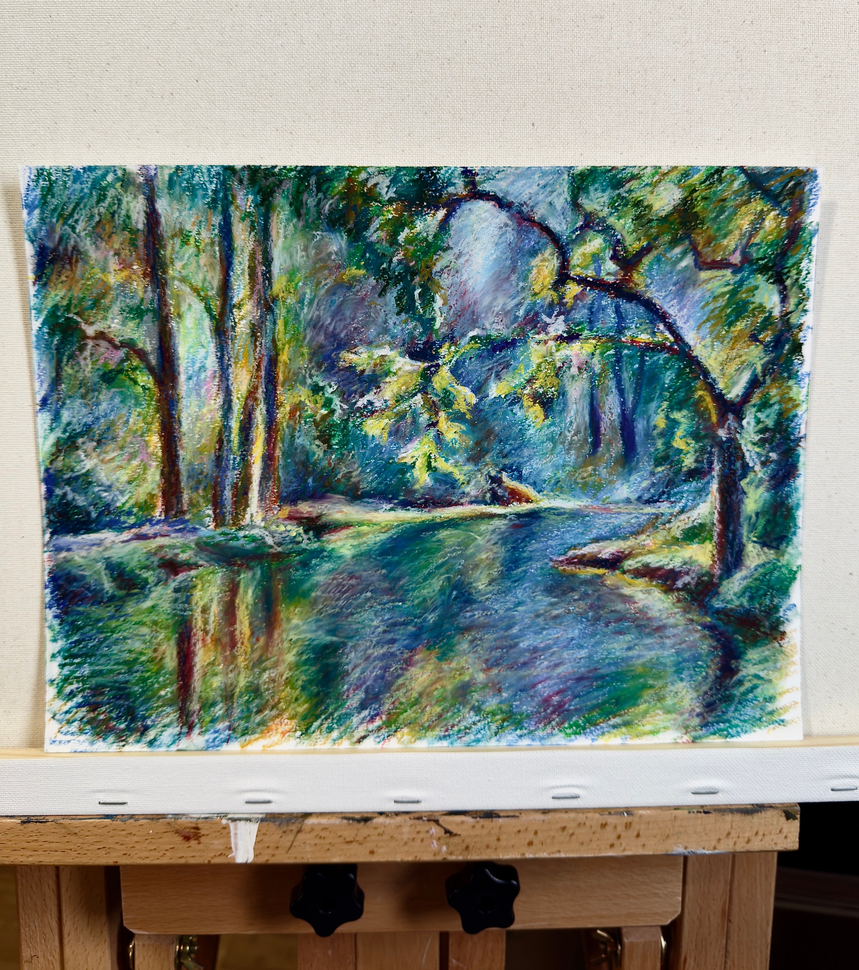 Fox in Blue Landscape